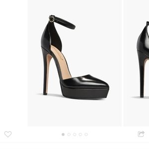 Shoedazzle Black Ankle Straps Pumps